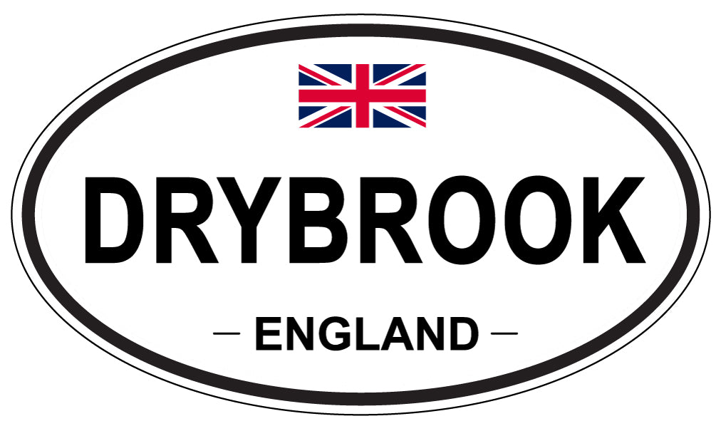 DRYBROOK, ENGLAND - Oval Sticker