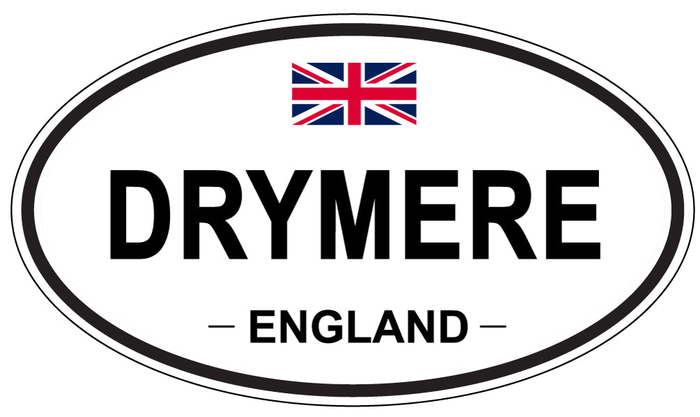 DRYMERE, ENGLAND - Oval Sticker