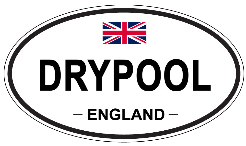 DRYPOOL, ENGLAND - Oval Sticker