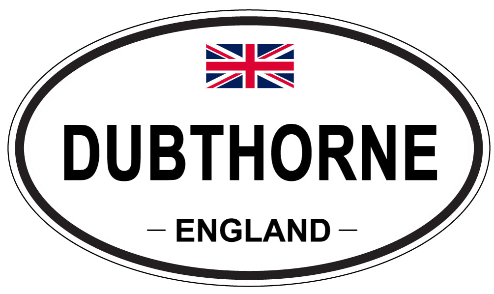 DUBTHORNE, ENGLAND - Oval Sticker