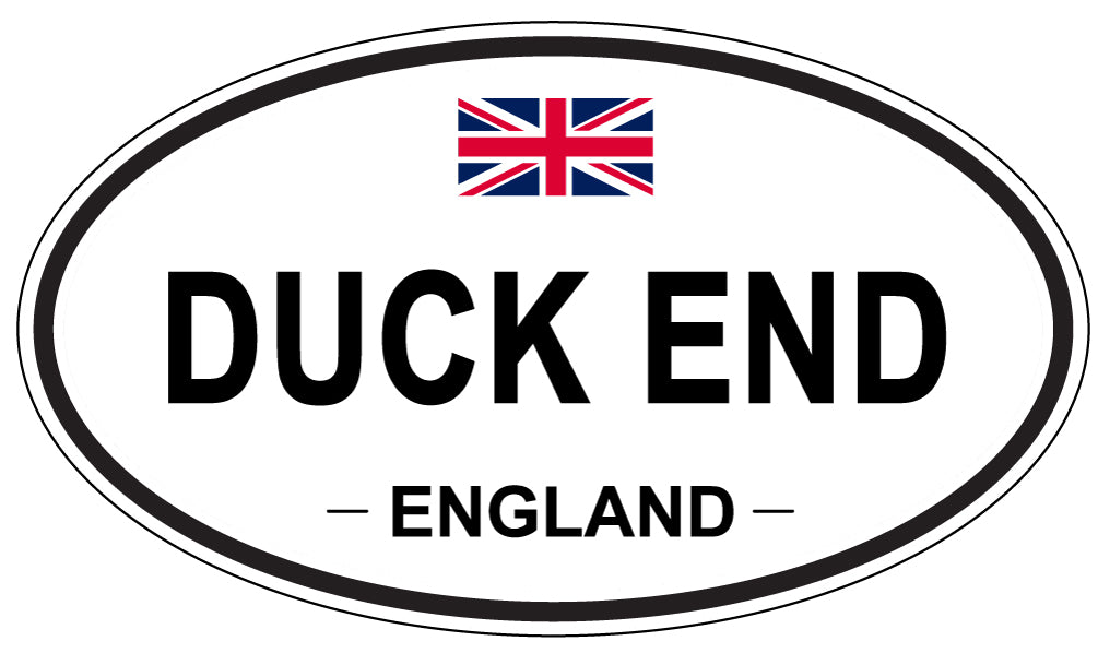 DUCK END, England - Oval Magnet
