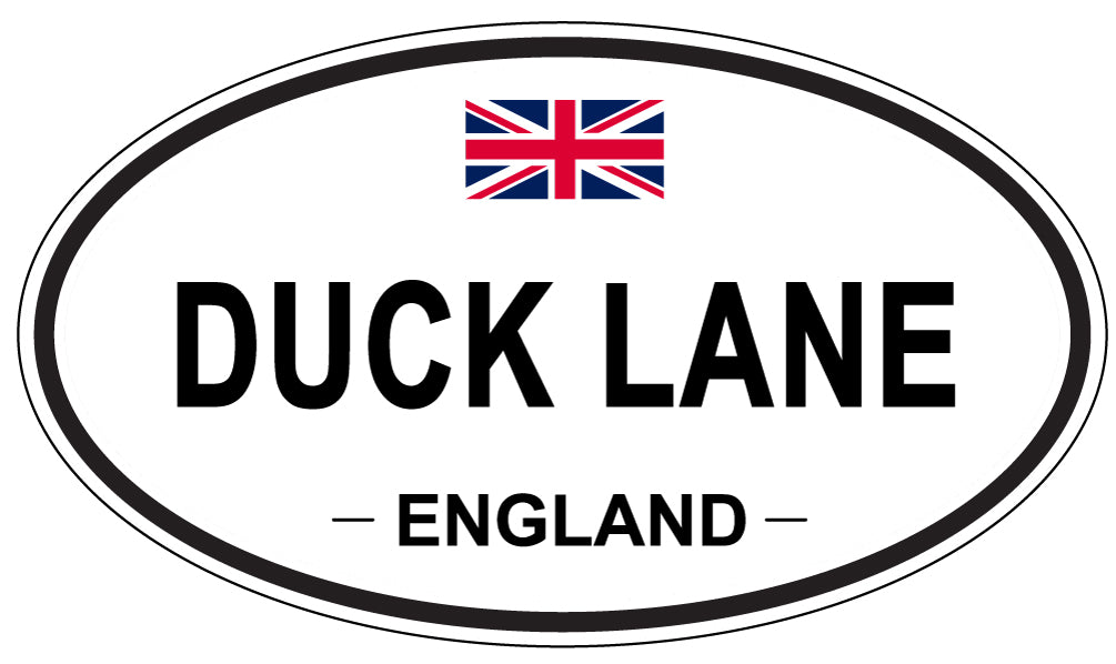 DUCK LANE, ENGLAND - Oval Sticker