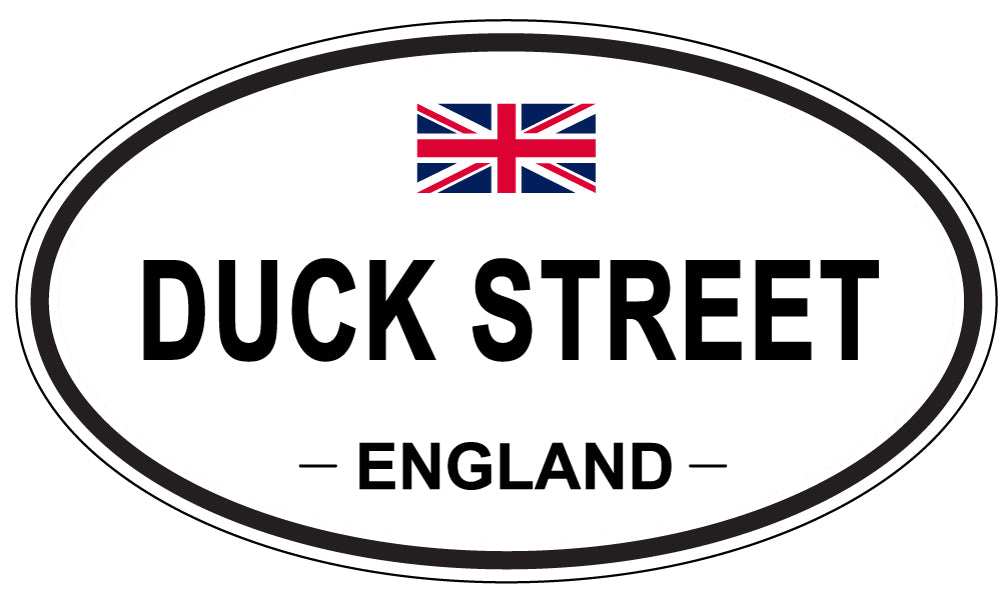 DUCK STREET, ENGLAND - Oval Sticker