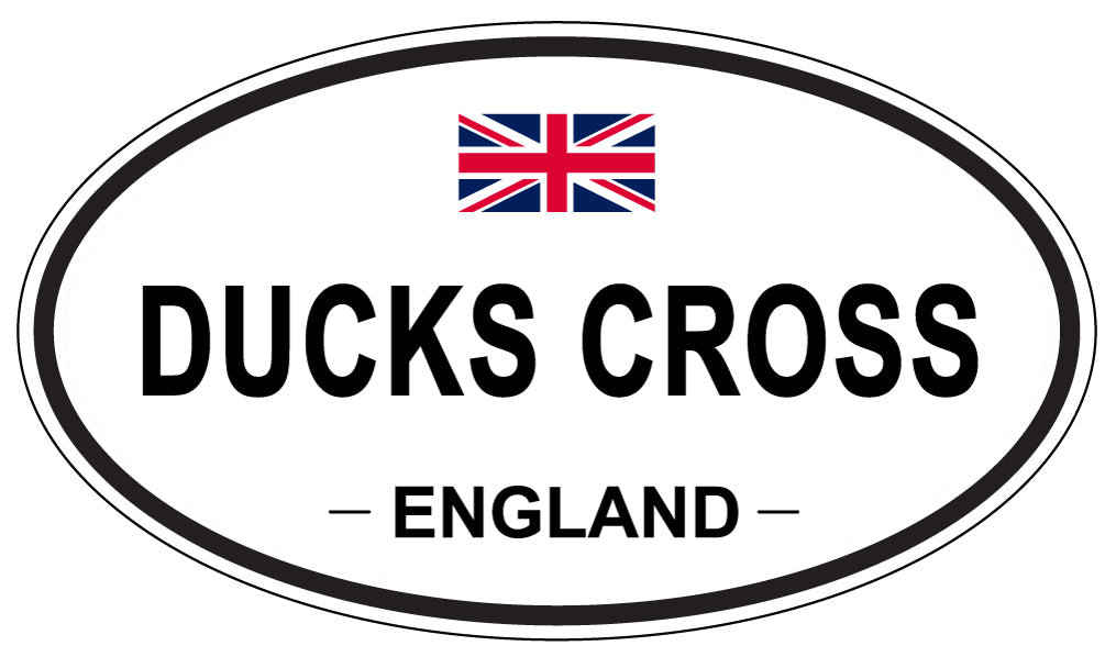 DUCKS CROSS, England - Oval Magnet