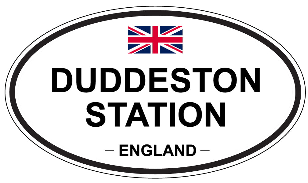 DUDDESTON STATION, England - Oval Magnet