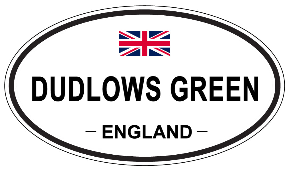 DUDLOWS GREEN, ENGLAND - Oval Sticker