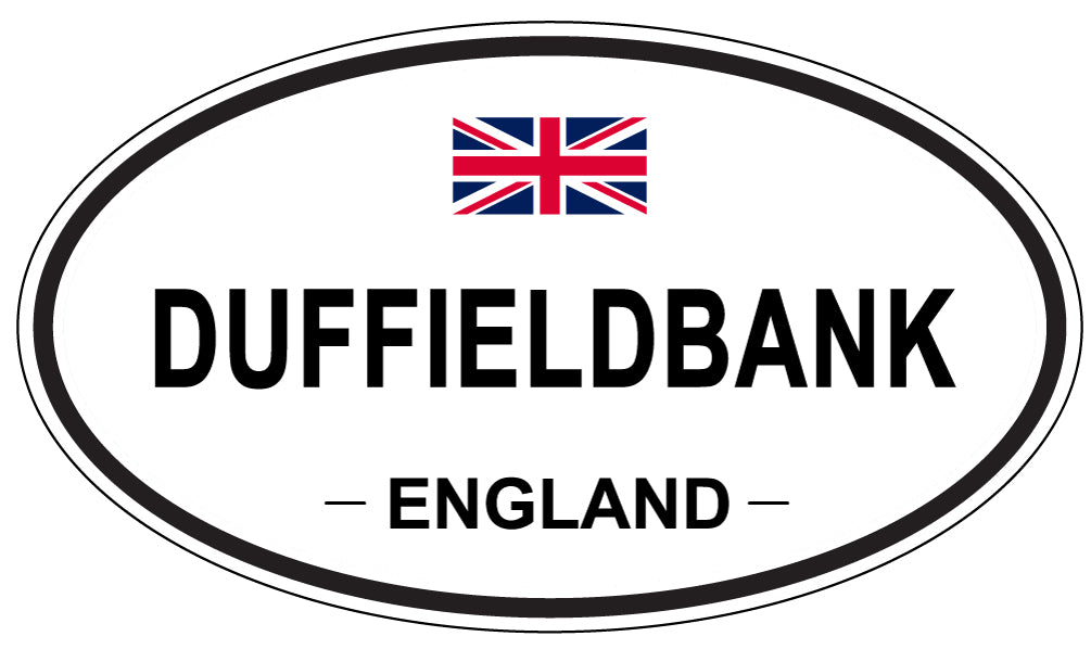 DUFFIELDBANK, ENGLAND - Oval Sticker