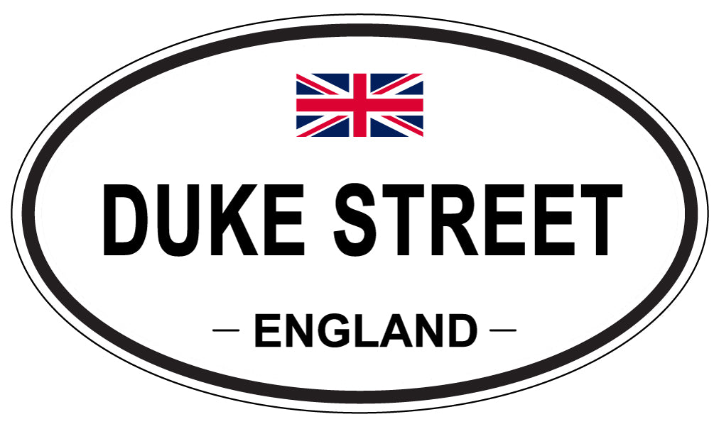 DUKE STREET, England - Oval Magnet