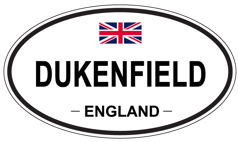 DUKENFIELD, ENGLAND - Oval Sticker