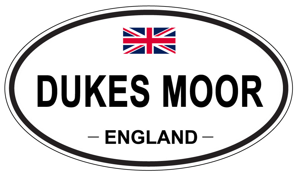 DUKES MOOR, ENGLAND - Oval Sticker