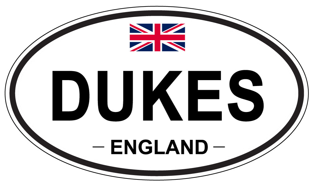 DUKES, ENGLAND - Oval Sticker