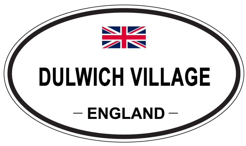 DULWICH VILLAGE, ENGLAND - Oval Sticker