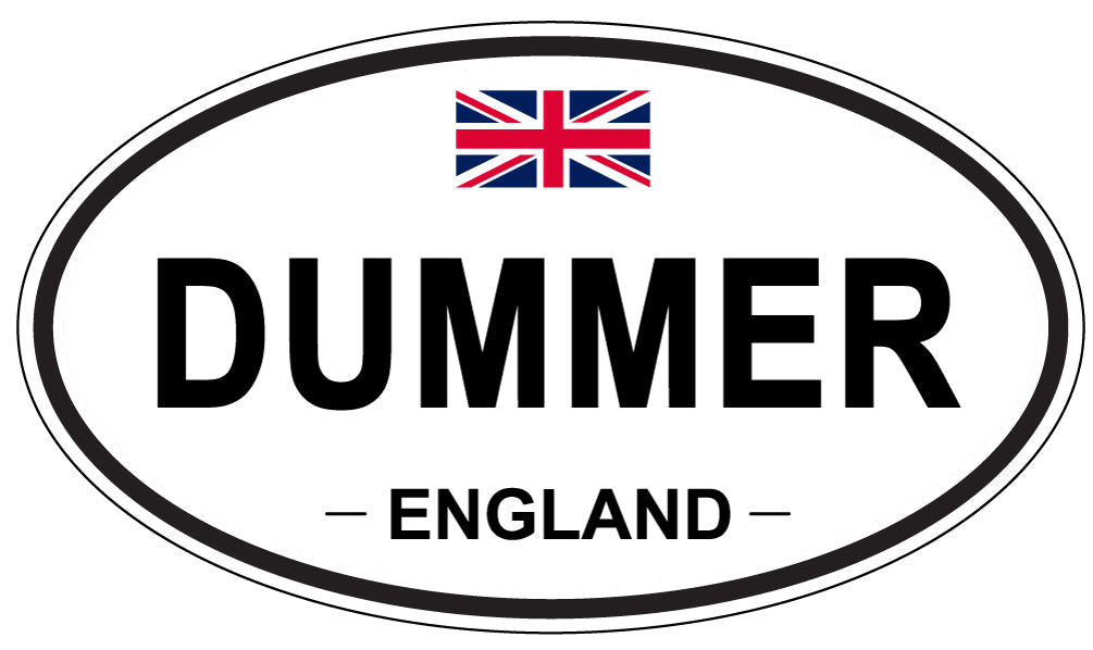 DUMMER, ENGLAND - Oval Sticker