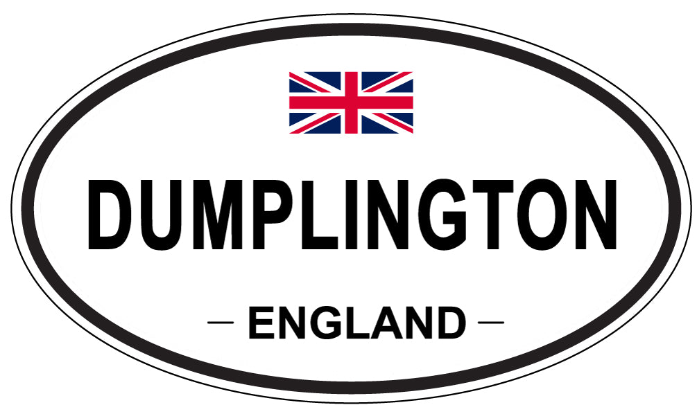DUMPLINGTON, ENGLAND - Oval Sticker