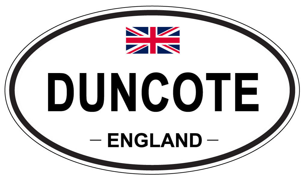 DUNCOTE, ENGLAND - Oval Sticker