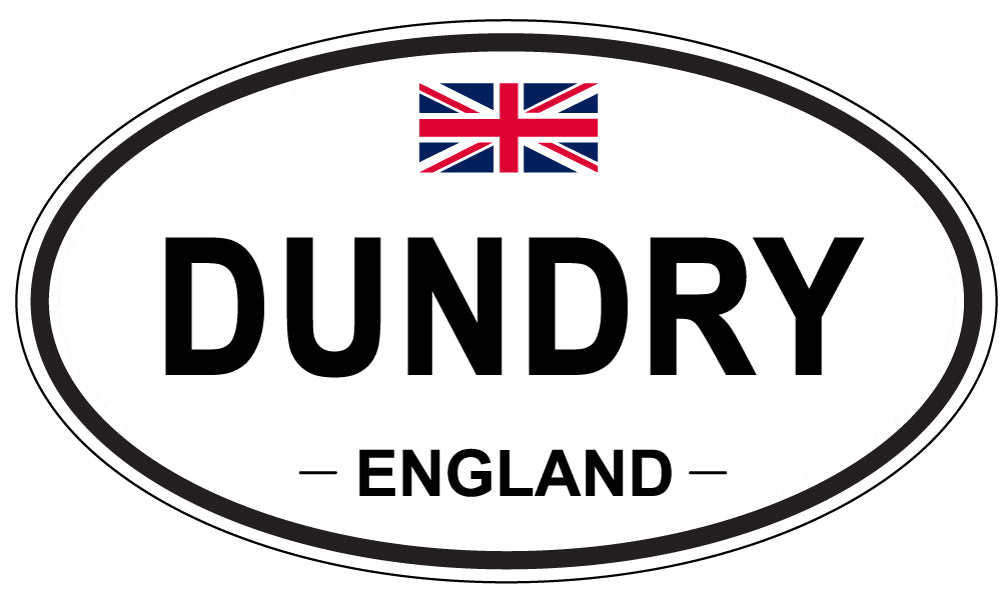 DUNDRY, ENGLAND - Oval Sticker