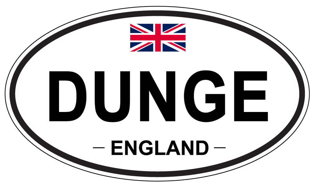 DUNGE, ENGLAND - Oval Sticker