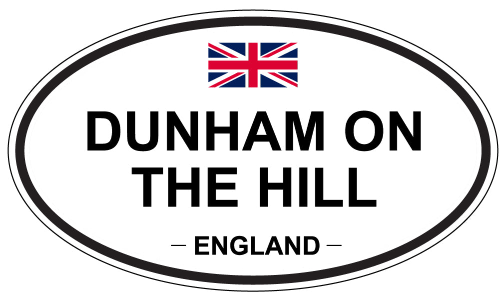 DUNHAM ON THE HILL, ENGLAND - Oval Sticker
