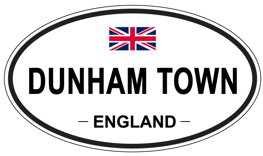 DUNHAM TOWN, ENGLAND - Oval Sticker