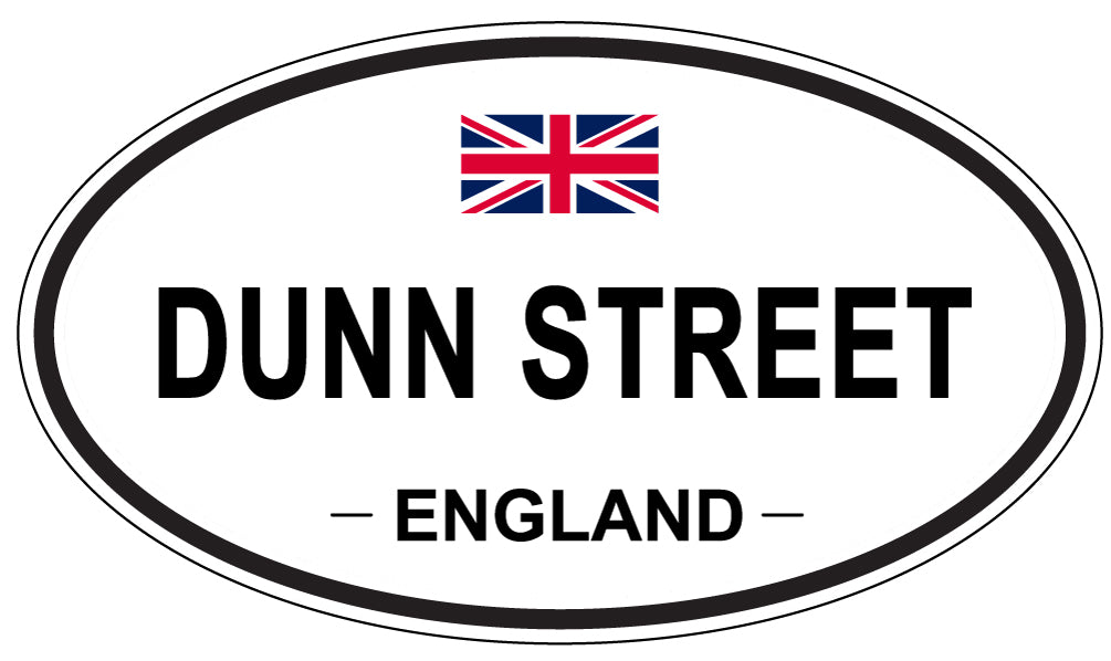 DUNN STREET, England - Oval Magnet
