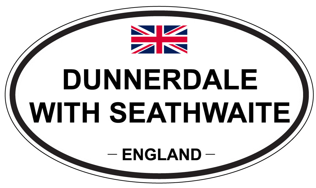 DUNNERDALE WITH SEATHWAITE, ENGLAND - Oval Sticker