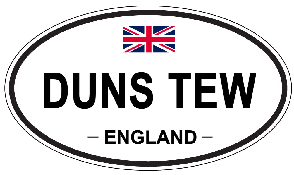 DUNS TEW, ENGLAND - Oval Sticker