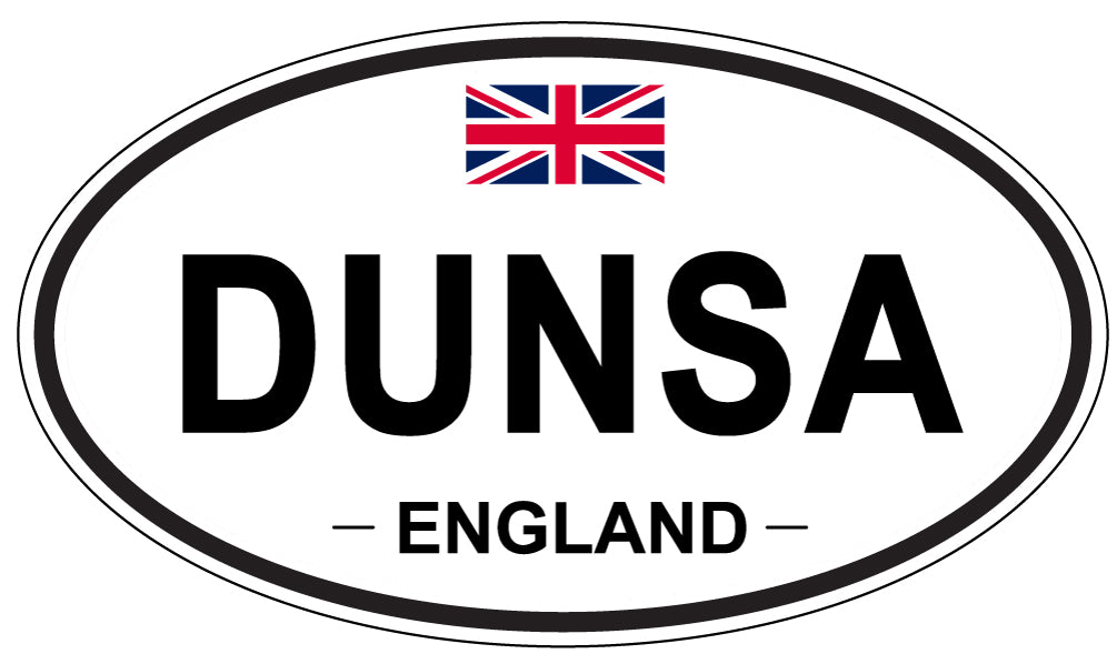 DUNSA, ENGLAND - Oval Sticker