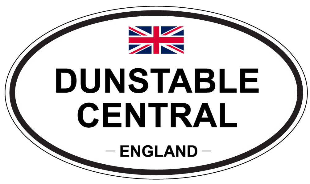 DUNSTABLE CENTRAL, ENGLAND - Oval Sticker