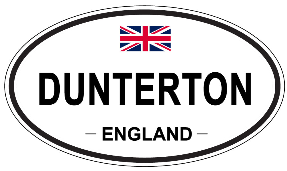 DUNTERTON, ENGLAND - Oval Sticker