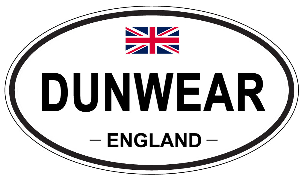 DUNWEAR, ENGLAND - Oval Sticker