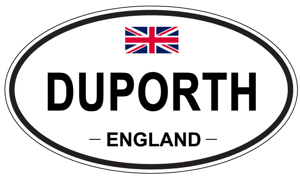 DUPORTH, ENGLAND - Oval Sticker