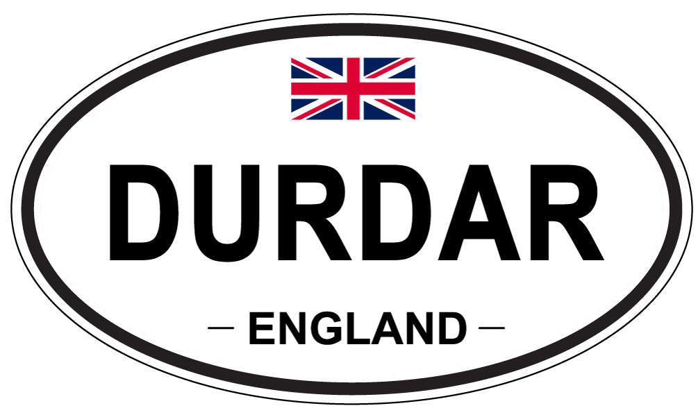 DURDAR, ENGLAND - Oval Sticker