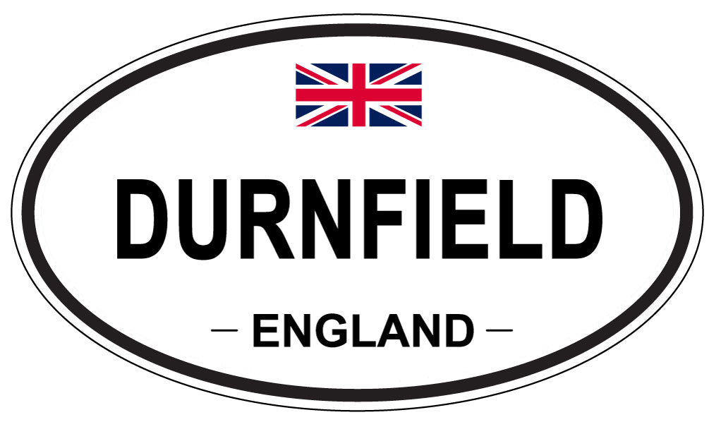 DURNFIELD, ENGLAND - Oval Sticker