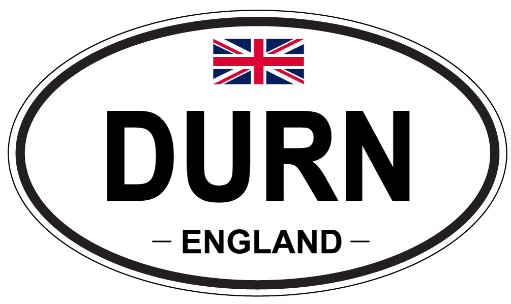 DURN, England - Oval Magnet