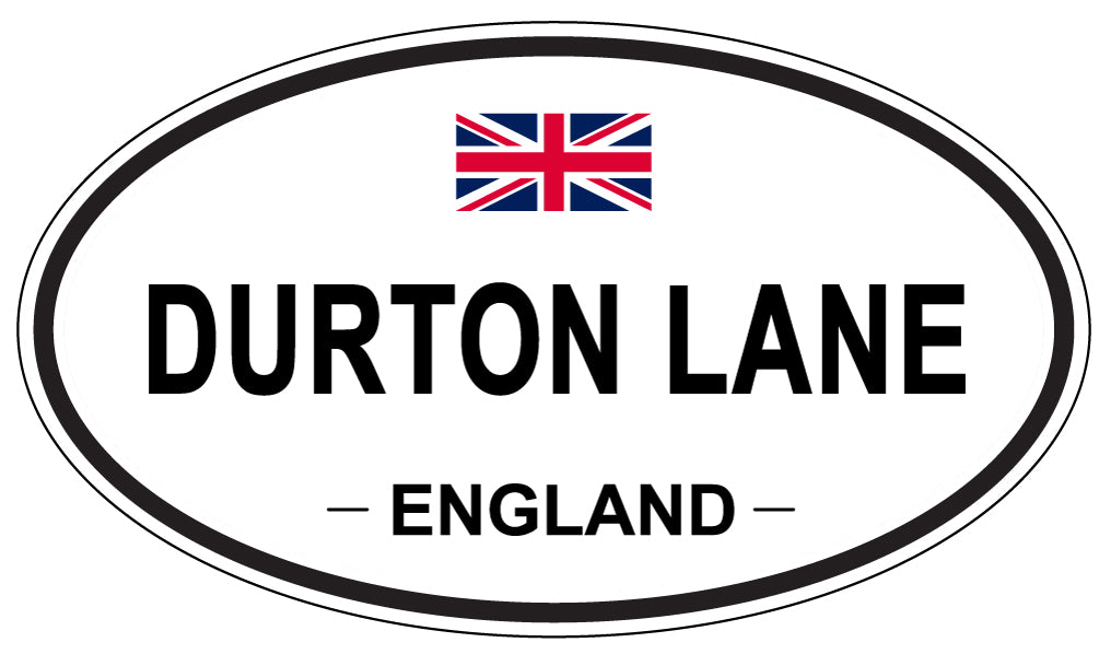 DURTON LANE, ENGLAND - Oval Sticker