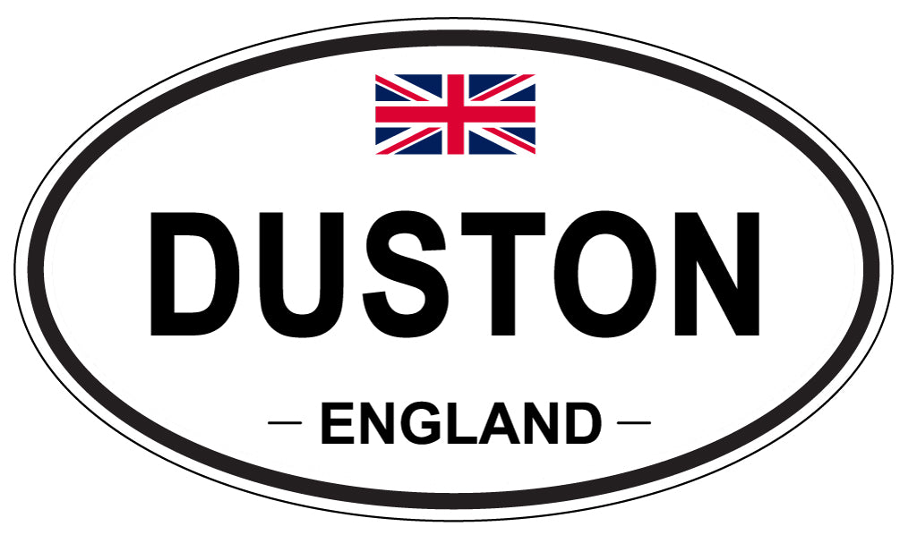 DUSTON, ENGLAND - Oval Sticker