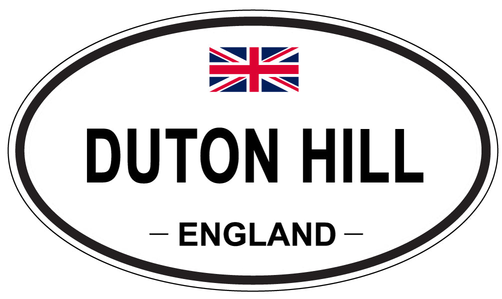 DUTON HILL, ENGLAND - Oval Sticker
