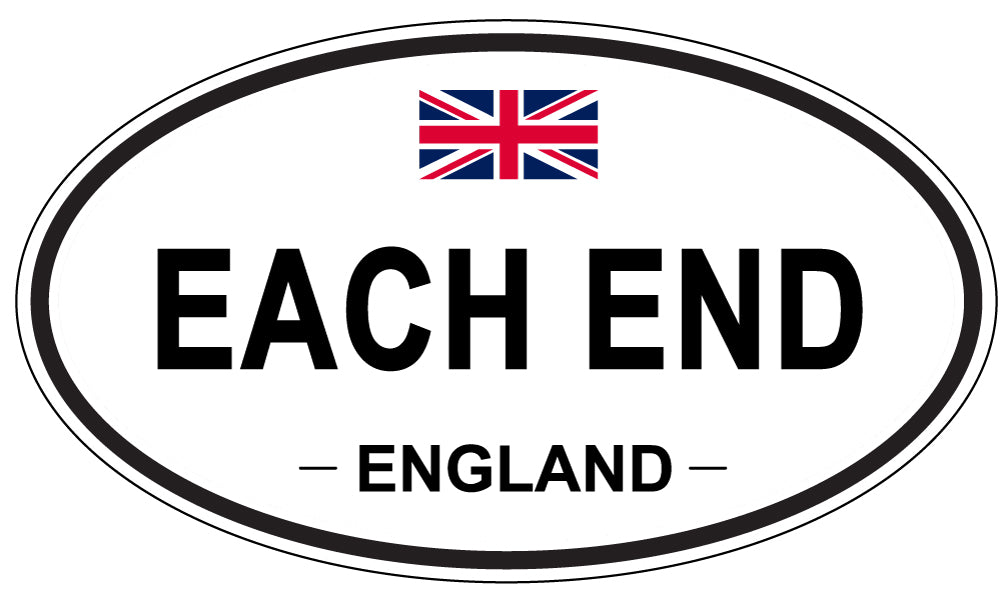EACH END, England - Oval Magnet