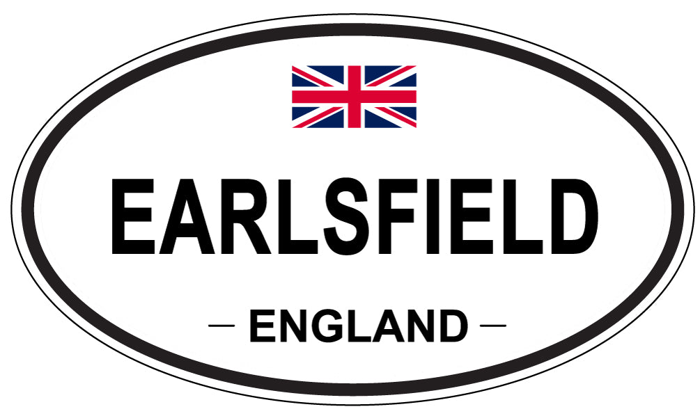 EARLSFIELD, ENGLAND - Oval Sticker