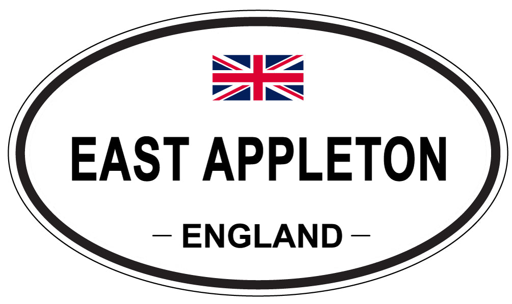 EAST APPLETON, ENGLAND - Oval Sticker
