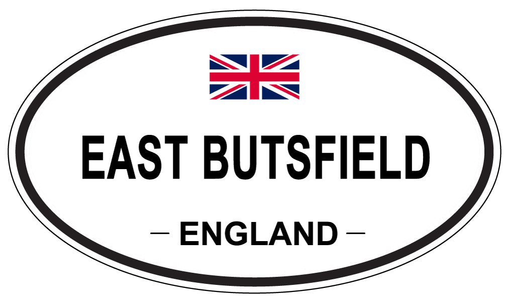 EAST BUTSFIELD, ENGLAND - Oval Sticker