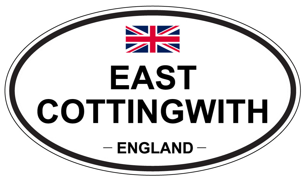EAST COTTINGWITH, England - Oval Magnet