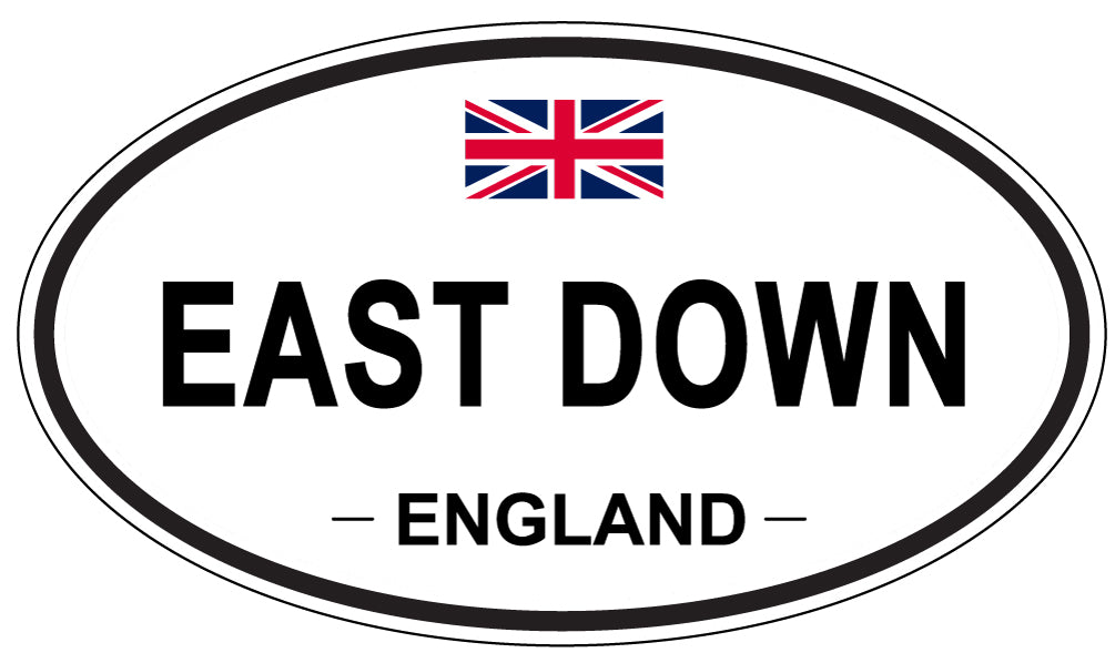 EAST DOWN, England - Oval Magnet