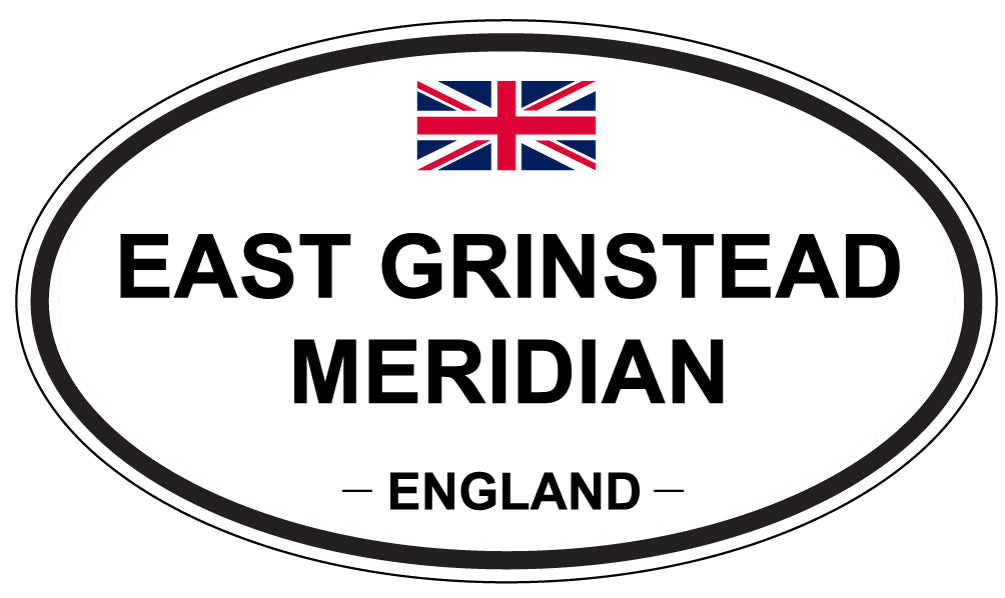 EAST GRINSTEAD MERIDIAN, England - Oval Magnet