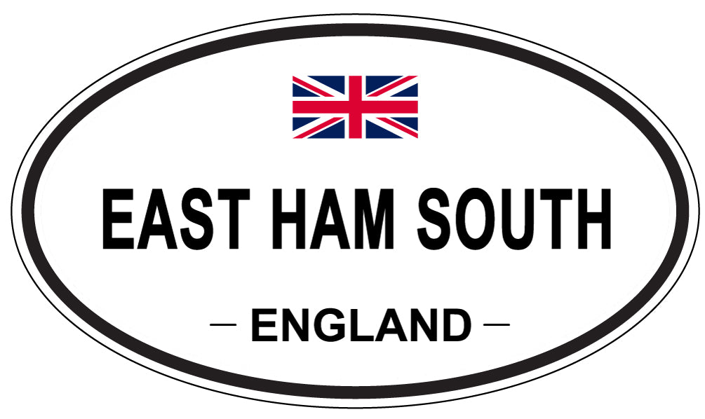 EAST HAM SOUTH, England - Oval Magnet