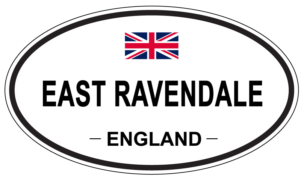 EAST RAVENDALE, ENGLAND - Oval Sticker