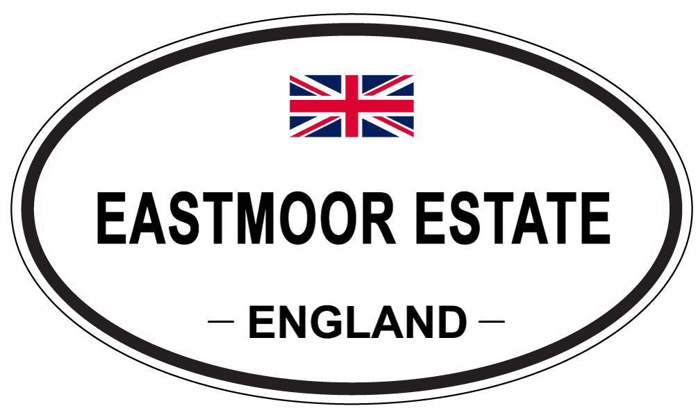 EASTMOOR ESTATE, ENGLAND - Oval Sticker