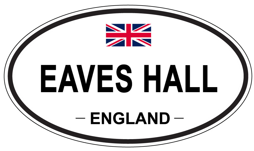 EAVES HALL, England - Oval Magnet
