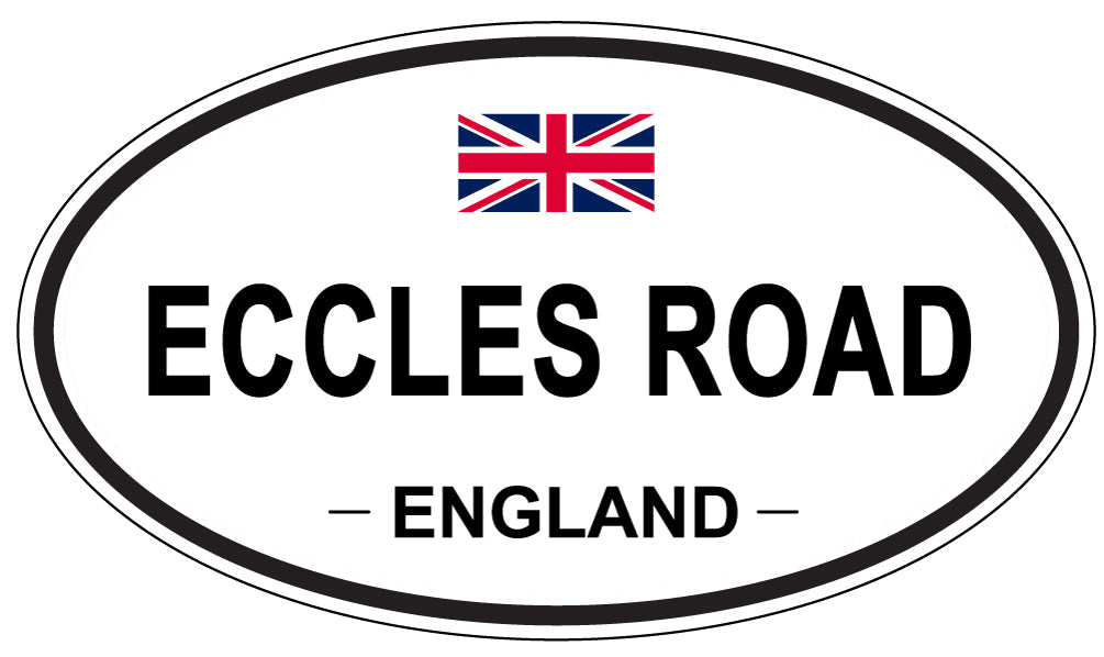 ECCLES ROAD, England - Oval Magnet