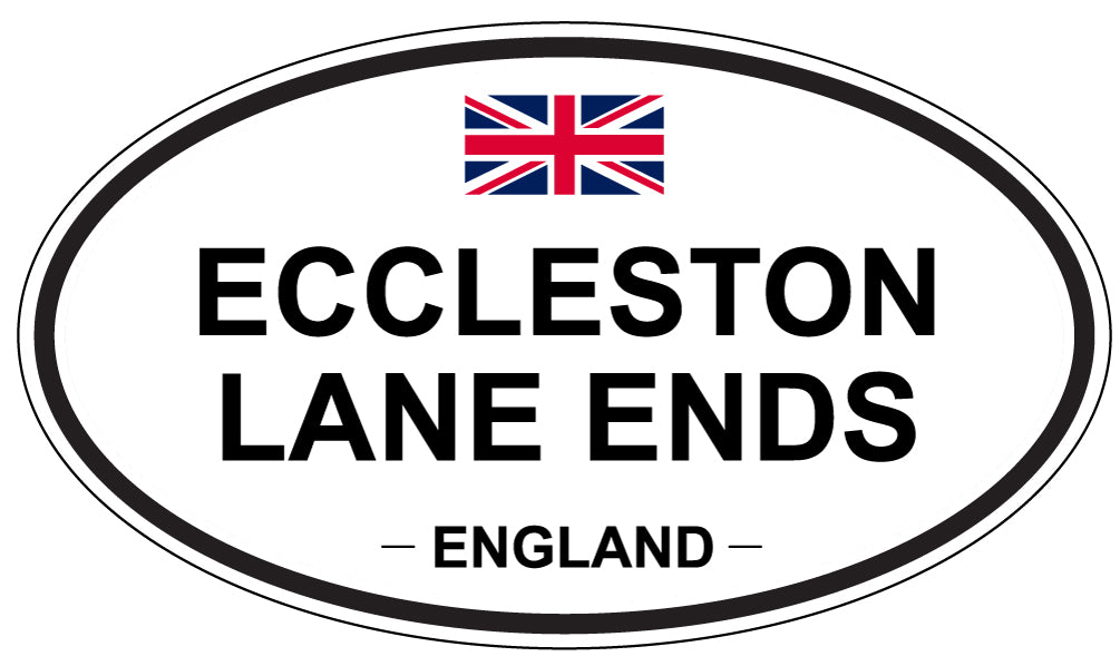 ECCLESTON LANE ENDS, England - Oval Magnet